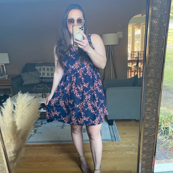 Navy Floral Old Navy dress - Picture 1 of 9